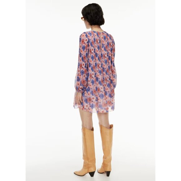 Aritzia Wilfred Daydreamer Pleated Chiffon Mini Dress - Picture 5 of 9